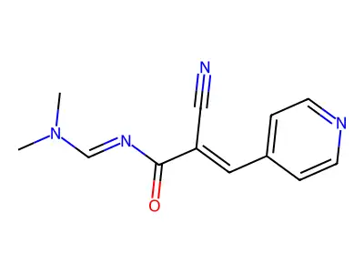 2-Cyano-N-[(dimethylamino)methylene]-3-(4-pyridinyl)-2-propenamide structure