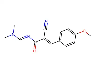 2-Cyano-N-[(dimethylamino)methylidene]-3-(4-methoxyphenyl)prop-2-enamide structure