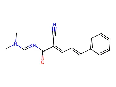 2-Cyano-N-[(dimethylamino)methylidene]-5-phenylpenta-2,4-dienamide structure
