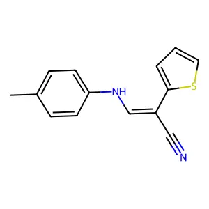2-(2-Thienyl)-3-(4-toluidino)acrylonitrile structure