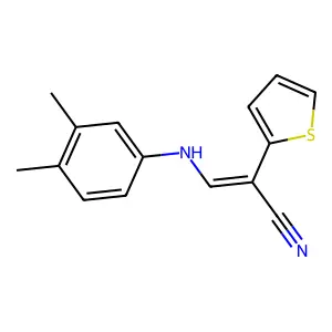 3-(3,4-Dimethylanilino)-2-(2-thienyl)acrylonitrile structure