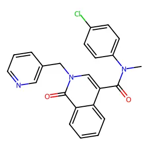 N-(4-chlorophenyl)-N-methyl-1-oxo-2-(pyridin-3-ylmethyl)isoquinoline-4-carboxamide structure