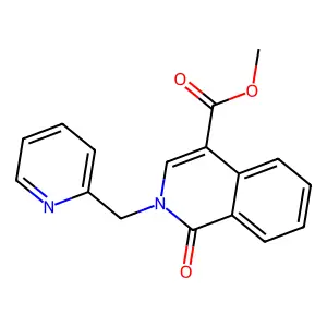 Methyl 1-oxo-2-(2-pyridinylmethyl)-1,2-dihydro-4-isoquinolinecarboxylate structure