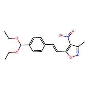 Ethoxy{4-[2-(3-methyl-4-nitro-5-isoxazolyl)vinyl]phenyl}methyl ethyl ether structure