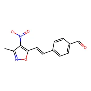 4-[2-(3-Methyl-4-nitro-1,2-oxazol-5-yl)ethenyl]benzaldehyde structure