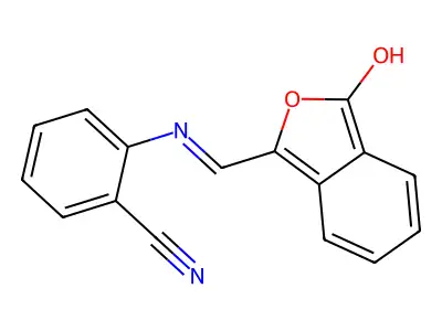 2-({[3-oxo-2-benzofuran-1(3H)-yliden]methyl}amino)benzenecarbonitrile structure