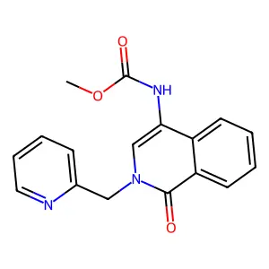 methyl N-[1-oxo-2-(pyridin-2-ylmethyl)isoquinolin-4-yl]carbamate structure