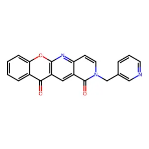 2-(3-Pyridinylmethyl)-1H-[1]benzopyrano[2,3-b][1,6]naphthyridine-1,11(2H)-dione structure