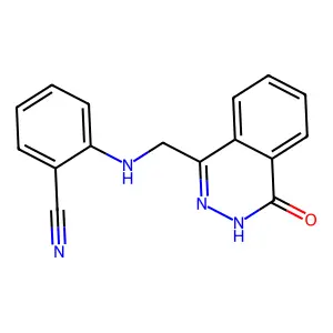 2-{[(4-Oxo-3,4-dihydro-1-phthalazinyl)methyl]amino}benzenecarbonitrile structure