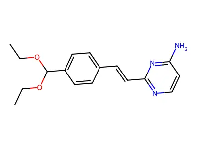 2-[4-(Diethoxymethyl)styryl]-4-pyrimidinylamine structure