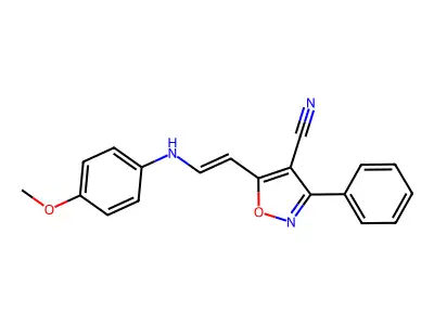 5-[2-(4-Methoxyanilino)ethenyl]-3-phenyl-1,2-oxazole-4-carbonitrile structure
