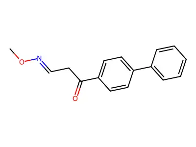 1-{[1,1'-Biphenyl]-4-yl}-3-(methoxyimino)propan-1-one structure