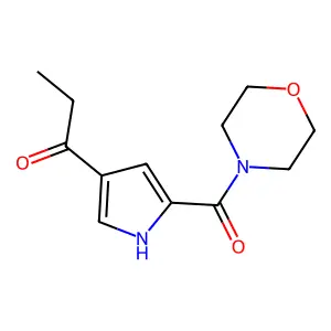 1-[5-(morpholine-4-carbonyl)-1H-pyrrol-3-yl]propan-1-one structure