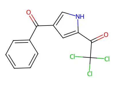 1-(4-benzoyl-1H-pyrrol-2-yl)-2,2,2-trichloro-1-ethanone structure