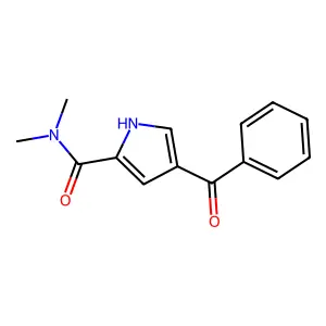 4-benzoyl-N,N-dimethyl-1H-pyrrole-2-carboxamide structure