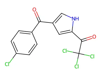 2,2,2-trichloro-1-[4-(4-chlorobenzoyl)-1H-pyrrol-2-yl]-1-ethanone structure