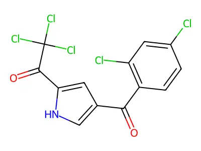 2,2,2-trichloro-1-[4-(2,4-dichlorobenzoyl)-1H-pyrrol-2-yl]-1-ethanone structure