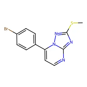 7-(4-Bromophenyl)-2-methylsulfanyl-[1,2,4]triazolo[1,5-a]pyrimidine structure