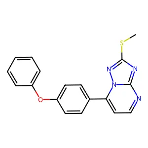 2-(Methylsulfanyl)-7-(4-phenoxyphenyl)[1,2,4]triazolo[1,5-a]pyrimidine structure