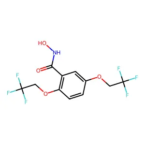 N-羟基-2,5-双(2,2,2-三氟乙氧基)苯甲酰胺 structure