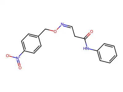 3-[(4-nitrophenyl)methoxyimino]-N-phenylpropanamide structure
