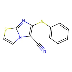 6-(Phenylthio)imidazo[2,1-b]thiazole-5-carbonitrile structure