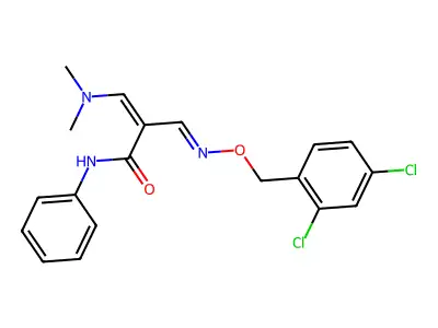 2-({[(2,4-dichlorobenzyl)oxy]imino}methyl)-3-(dimethylamino)-N-phenylacrylamide structure