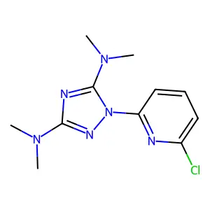 1-(6-chloro-2-pyridinyl)-N~3~,N~3~,N~5~,N~5~-tetramethyl-1H-1,2,4-triazole-3,5-diamine structure