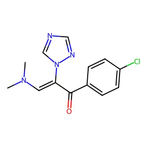 1-(4-chlorophenyl)-3-(dimethylamino)-2-(1H-1,2,4-triazol-1-yl)-2-propen-1-one structure