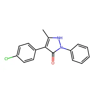 4-(4-chlorophenyl)-5-methyl-2-phenyl-1H-pyrazol-3-one structure