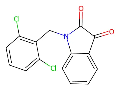 1-(2,6-dichlorobenzyl)-1H-indole-2,3-dione structure