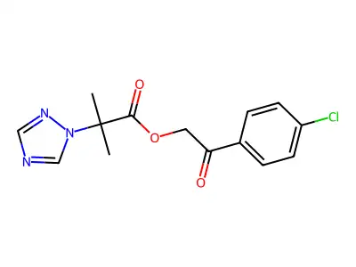 2-(4-chlorophenyl)-2-oxoethyl 2-methyl-2-(1H-1,2,4-triazol-1-yl)propanoate structure