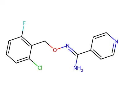 N'-[(2-chloro-6-fluorobenzyl)oxy]-4-pyridinecarboximidamide structure