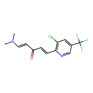 1-[3-chloro-5-(trifluoromethyl)-2-pyridinyl]-5-(dimethylamino)-1,4-pentadien-3-one structure