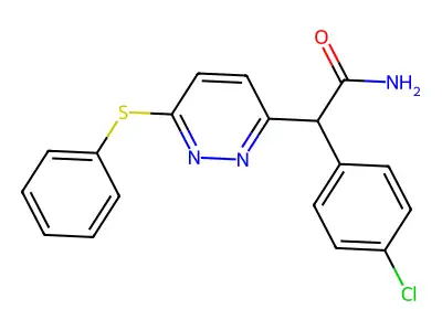 2-(4-Chlorophenyl)-2-[6-(phenylsulfanyl)-3-pyridazinyl]acetamide structure