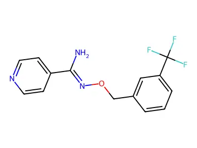 N'-{[3-(trifluoromethyl)benzyl]oxy}-4-pyridinecarboximidamide structure