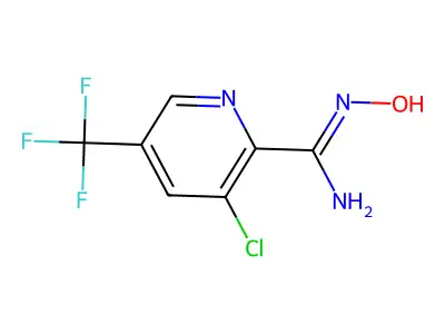 3-chloro-N-hydroxy-5-(trifluoromethyl)pyridine-2-carboximidamide structure