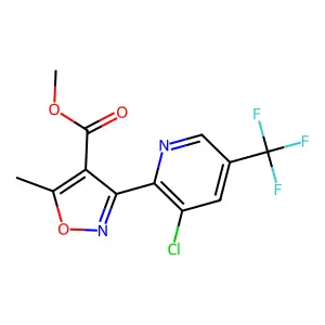 methyl 3-[3-chloro-5-(trifluoromethyl)pyridin-2-yl]-5-methyl-1,2-oxazole-4-carboxylate structure