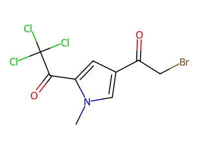 1-[4-(2-bromoacetyl)-1-methyl-1H-pyrrol-2-yl]-2,2,2-trichloro-1-ethanone structure
