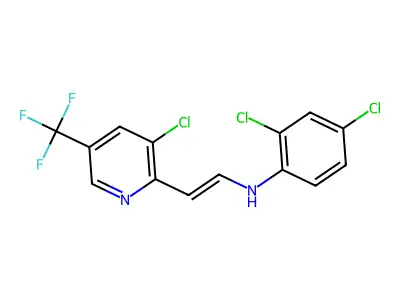 2,4-Dichloro-N-{2-[3-chloro-5-(trifluoromethyl)pyridin-2-yl]ethenyl}aniline structure