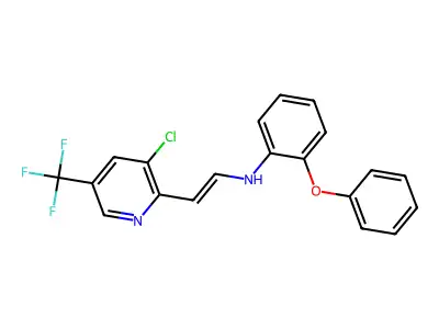 N-{2-[3-Chloro-5-(trifluoromethyl)pyridin-2-yl]ethenyl}-2-phenoxyaniline structure