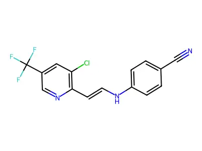 4-[2-[3-Chloro-5-(trifluoromethyl)-2-pyridinyl]ethenylamino]benzonitrile structure