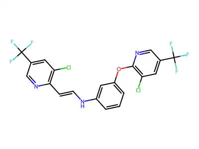 3-{[3-chloro-5-(trifluoromethyl)-2-pyridinyl]oxy}-N-{2-[3-chloro-5-(trifluoromethyl)-2-pyridinyl]vinyl}aniline structure