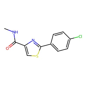2-(4-chlorophenyl)-N-methyl-1,3-thiazole-4-carboxamide structure
