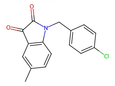 1-(4-chlorobenzyl)-5-methyl-1H-indole-2,3-dione structure