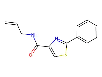 N-allyl-2-phenyl-1,3-thiazole-4-carboxamide structure