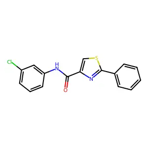 N-(3-chlorophenyl)-2-phenyl-1,3-thiazole-4-carboxamide structure