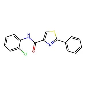 N-(2-chlorophenyl)-2-phenyl-1,3-thiazole-4-carboxamide structure