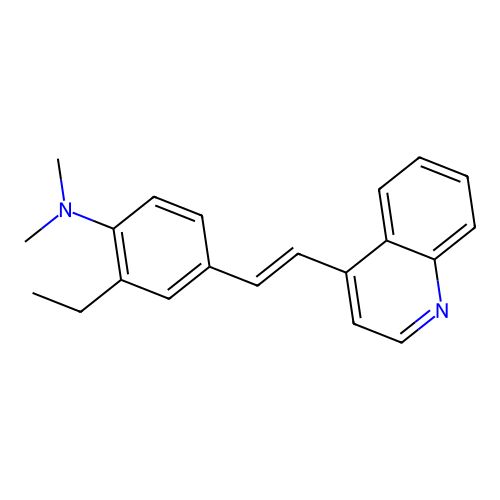 2-ethyl-N,N-dimethyl-4-(2-quinolin-4-ylethenyl)aniline structure