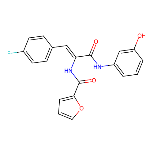 3-(4-Fluorophenyl)-2-(furan-2-ylformamido)-N-(3-hydroxyphenyl)prop-2-enamide structure